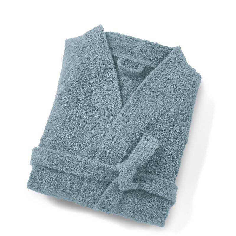 Peignoir Éponge Col Kimono 450g/m² Damen Blau 33/34 von La Redoute Intérieurs