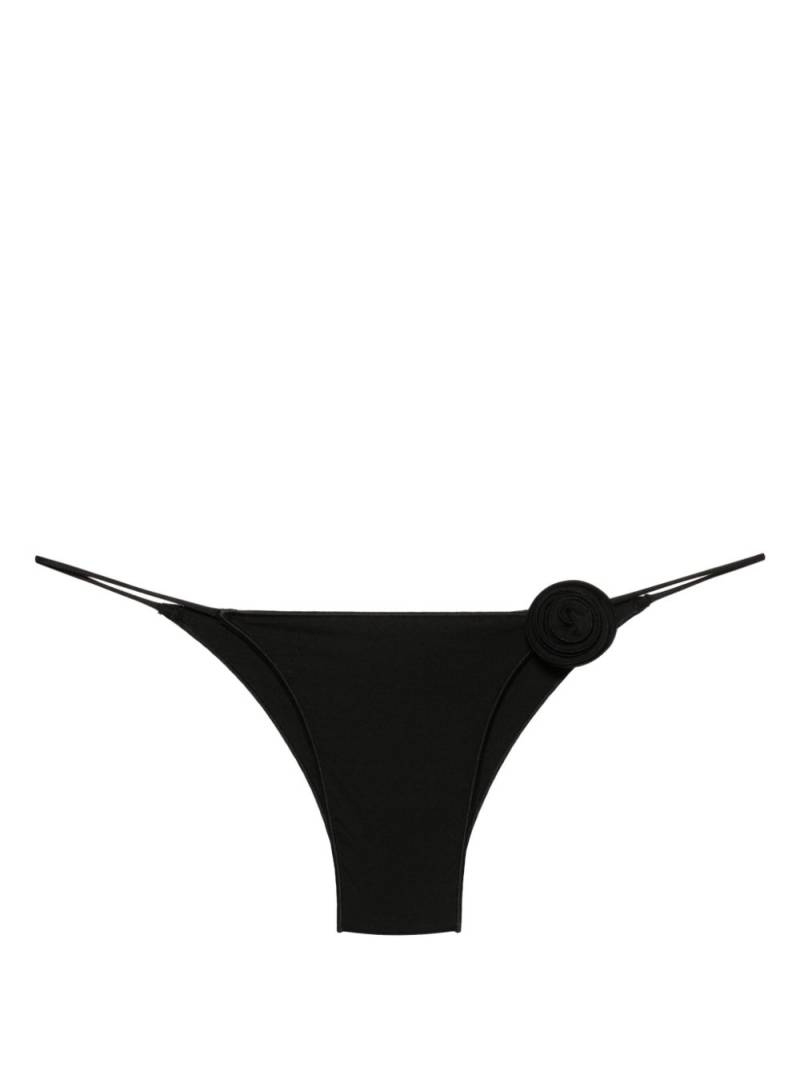 La Reveche Ashar floral-appliqué bikini bottom - Black von La Reveche