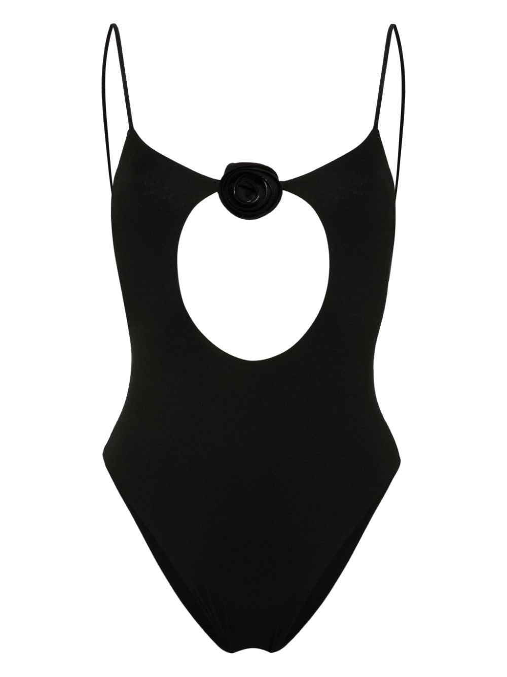 La Reveche Nadir floral-appliqué swimsuit - Black von La Reveche