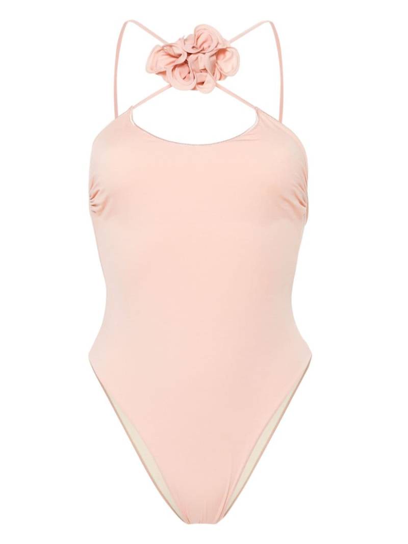 La Reveche Petra floral-appliqué swimsuit - Pink von La Reveche