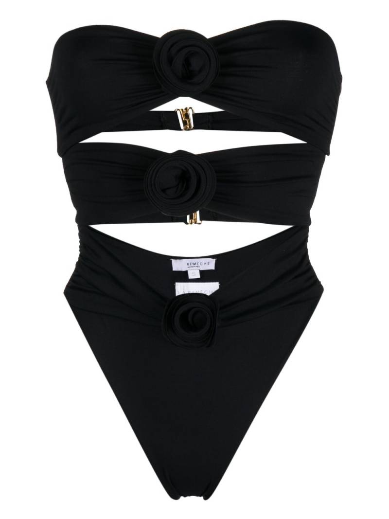 La Reveche gathered-detail one-piece - Black von La Reveche