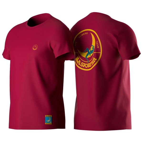 La Sportiva - Climbing On The Moon - T-Shirt Gr L rot von La Sportiva