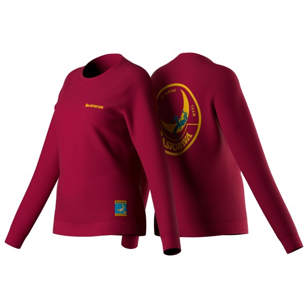La Sportiva - Women's Climbing On The Moon Sweatshirt - Pullover Gr L rot von La Sportiva