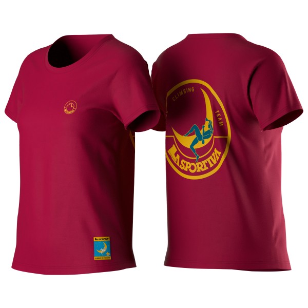 La Sportiva - Women's Climbing On The Moon - T-Shirt Gr XS rot von La Sportiva