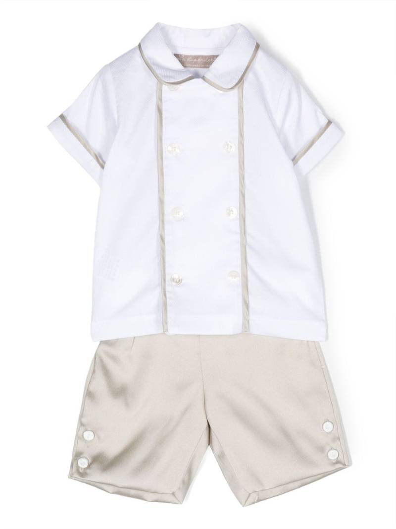 La Stupenderia Edoardo double-breasted short-set - White von La Stupenderia