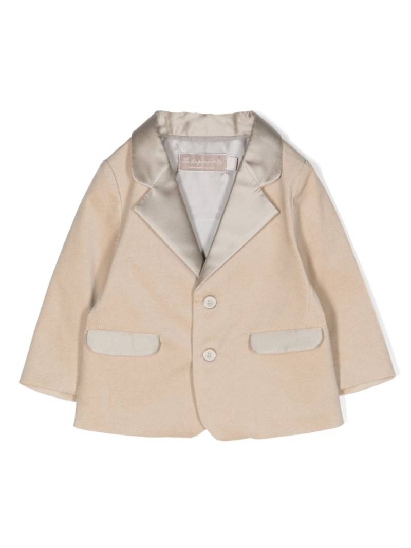 La Stupenderia Harris single-breasted velvet blazer - Neutrals von La Stupenderia