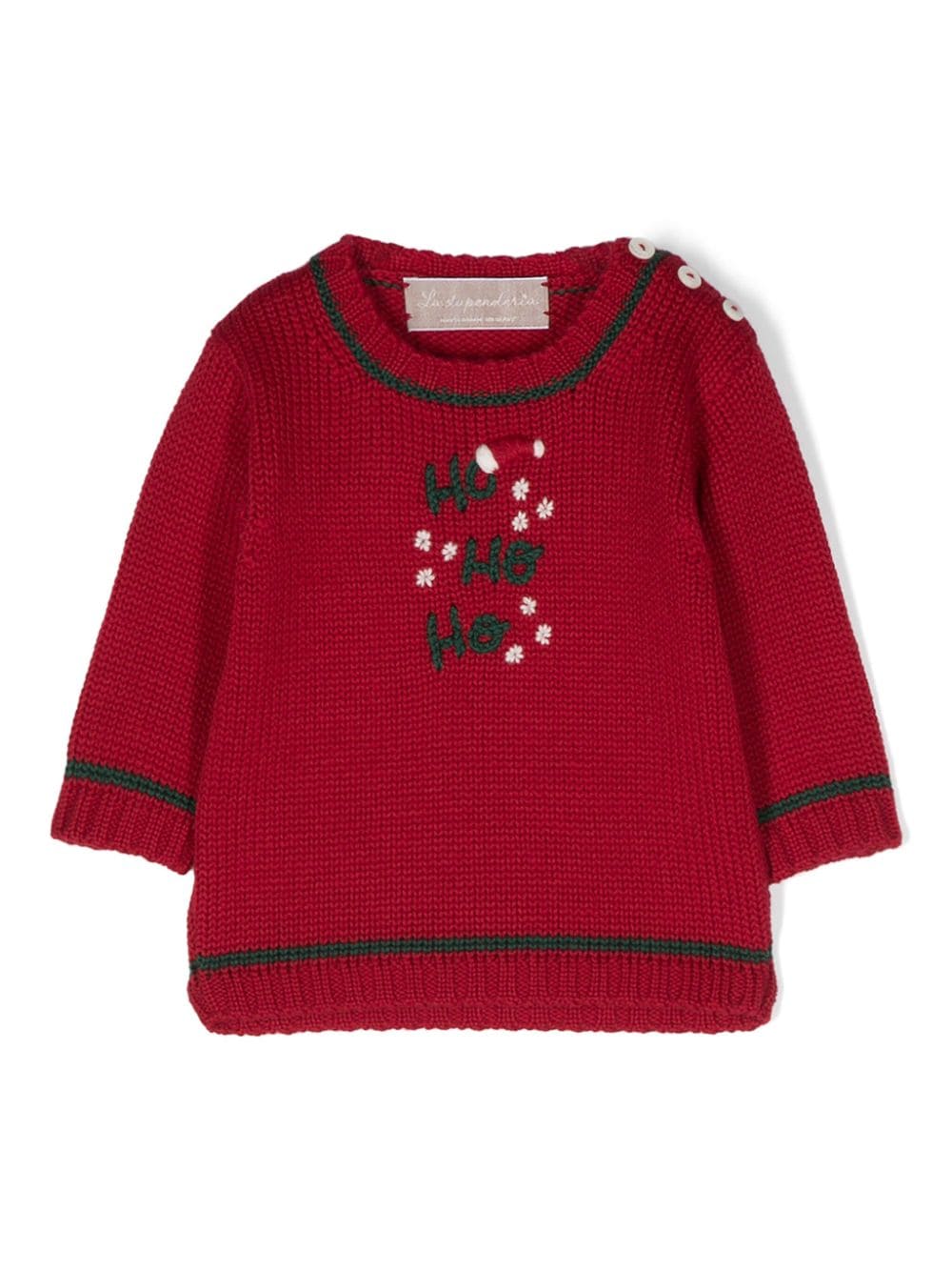 La Stupenderia Ho Ho Ho embroidered cashwool jumper von La Stupenderia