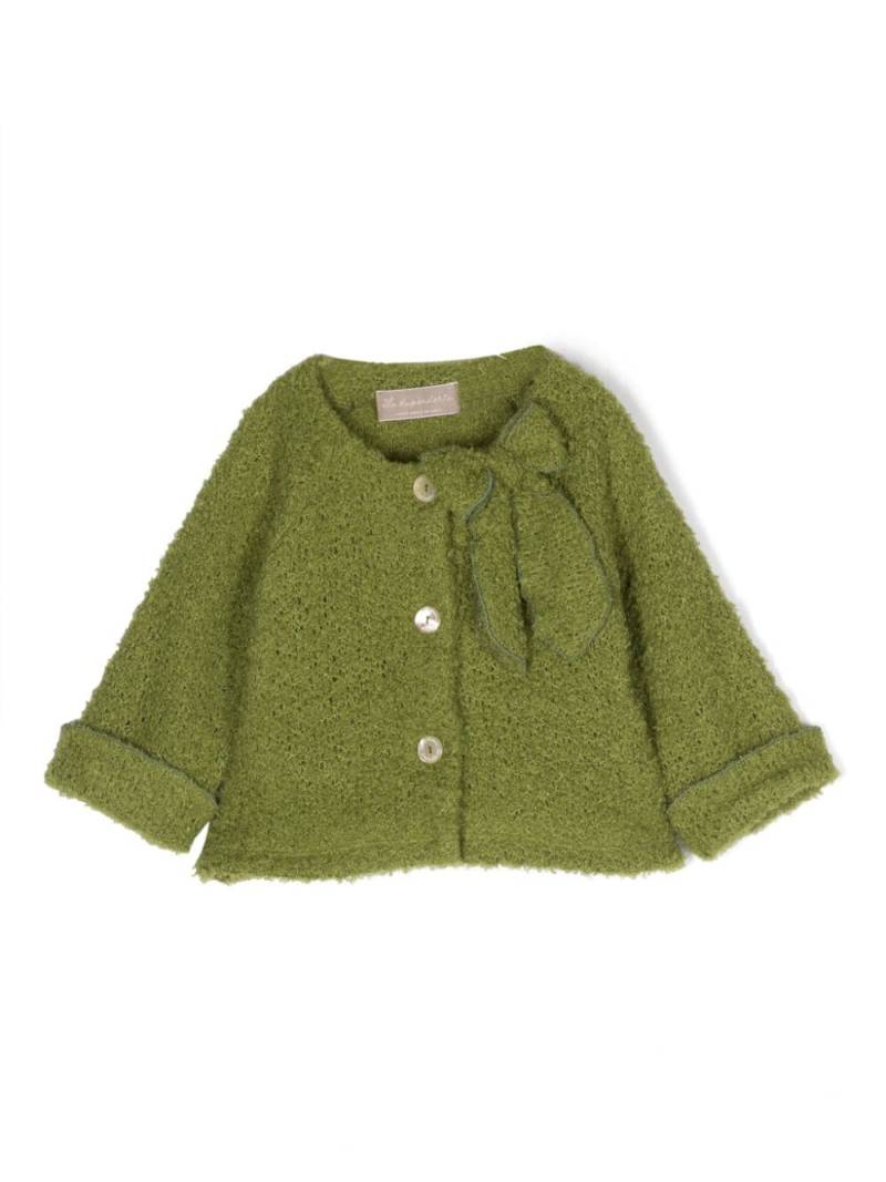 La Stupenderia bow-detail round-neck cardigan - Green von La Stupenderia