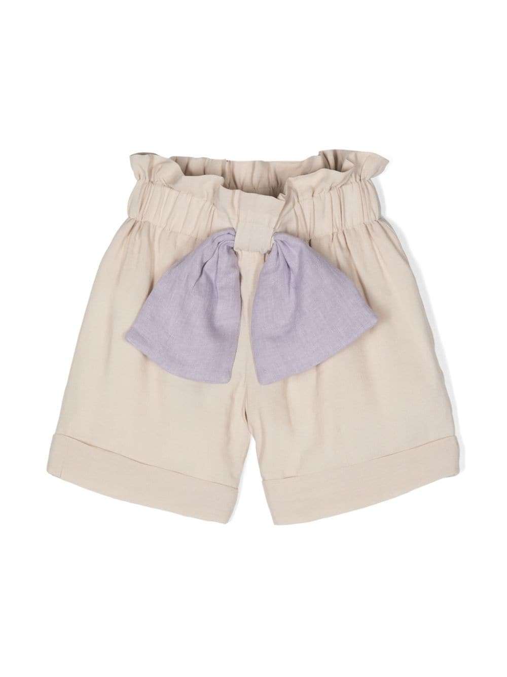 La Stupenderia bow-detail shorts - Neutrals von La Stupenderia