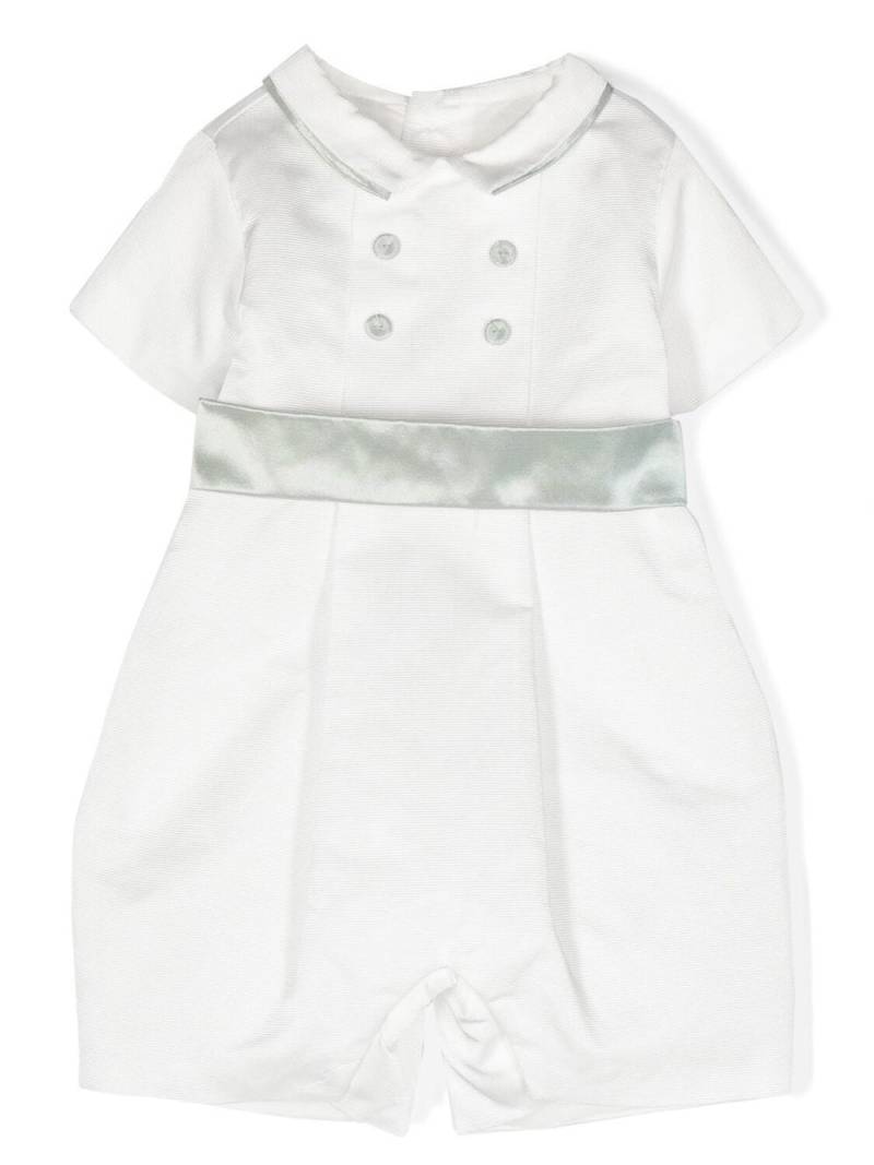 La Stupenderia bow-front short-sleeved romper - White von La Stupenderia