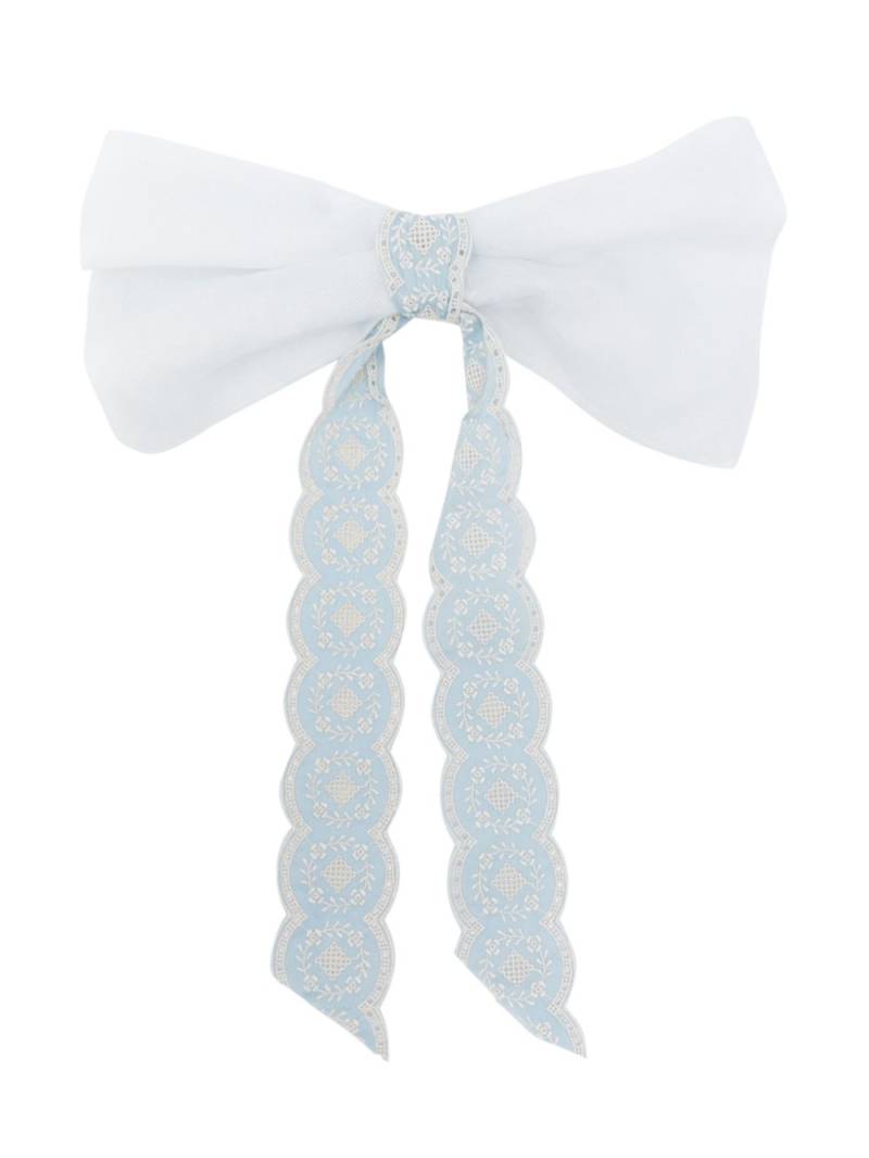 La Stupenderia bow silk hair clip - Blue von La Stupenderia