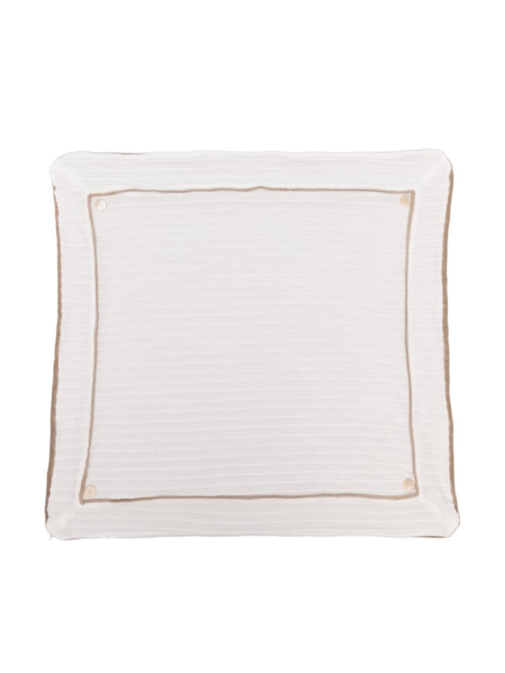 La Stupenderia button-detailing ribbed blanket - White von La Stupenderia