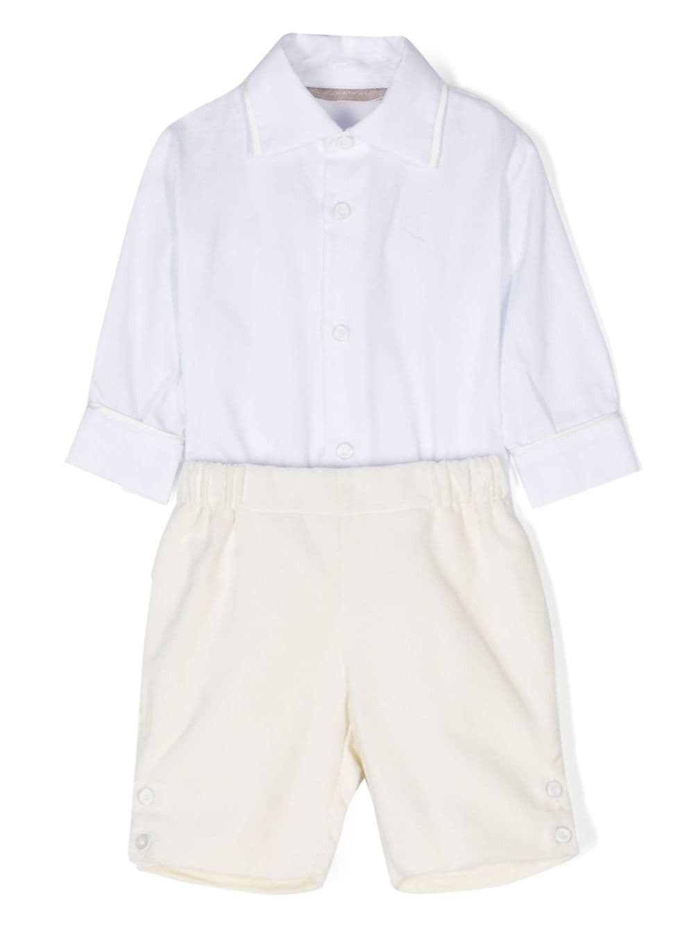 La Stupenderia button-up cotton trouser set - Neutrals von La Stupenderia