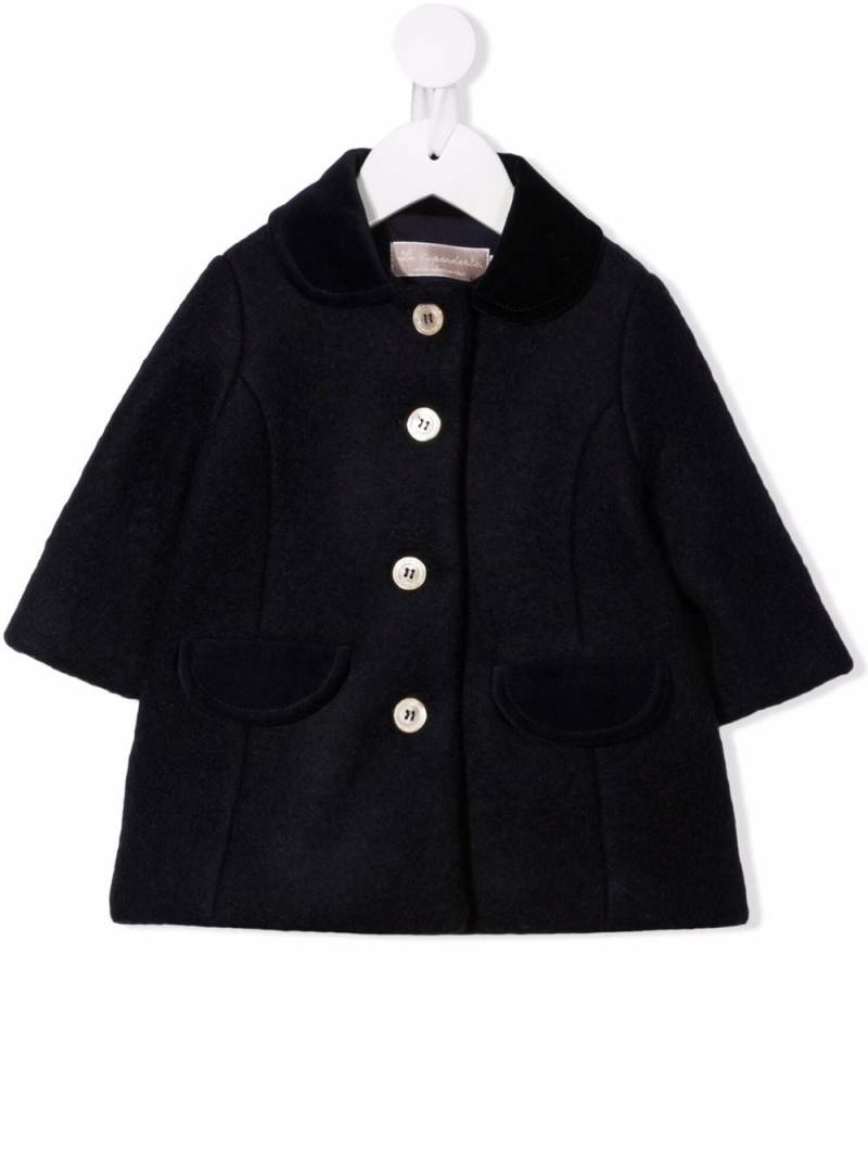 La Stupenderia button-up wool-blend coat - Blue von La Stupenderia