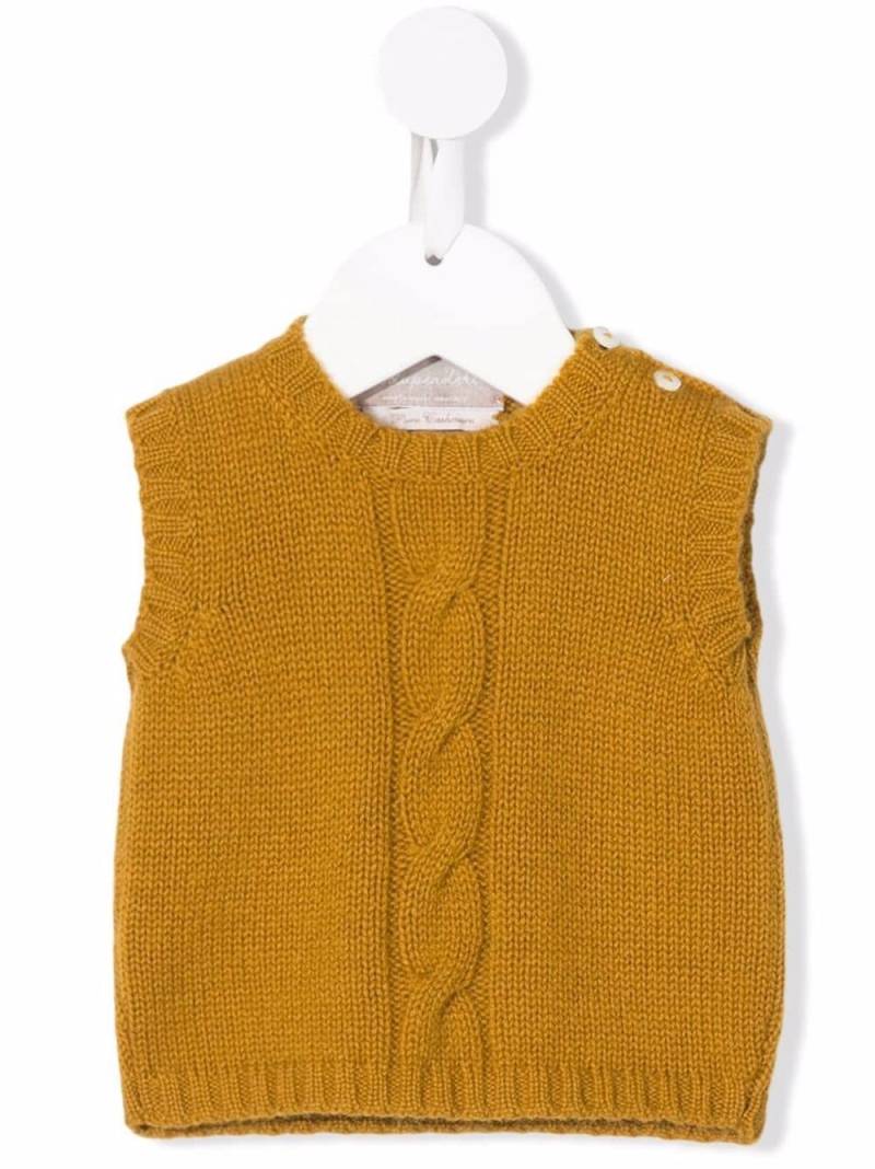 La Stupenderia cable-knit cashmere vest - Brown von La Stupenderia