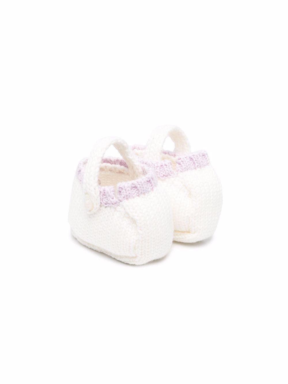 La Stupenderia chunky knit cotton slippers - White von La Stupenderia