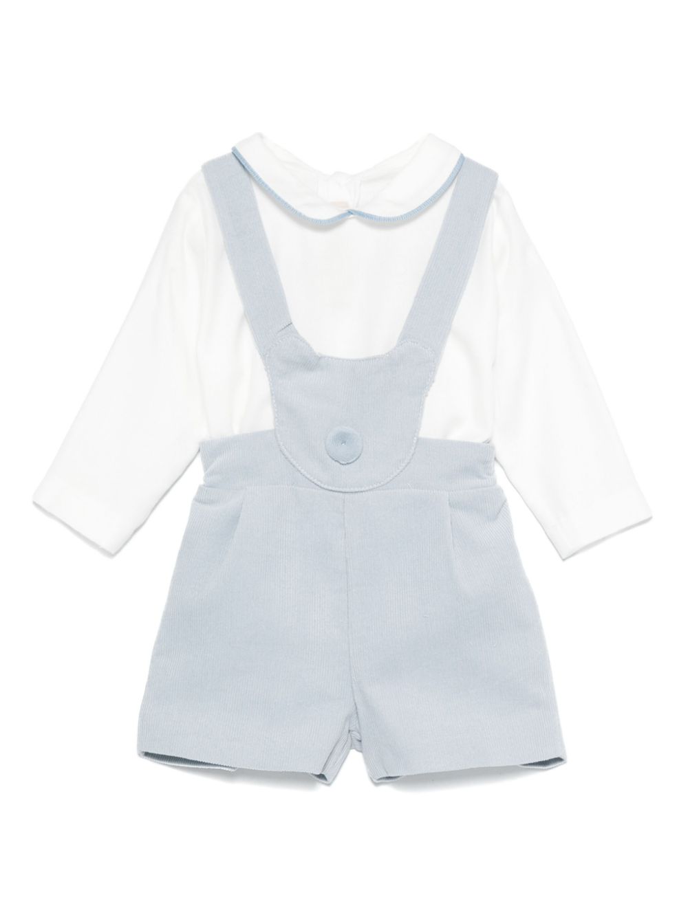 La Stupenderia corduroy dungarees set - White von La Stupenderia