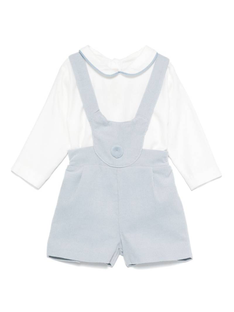 La Stupenderia corduroy dungarees set - White von La Stupenderia