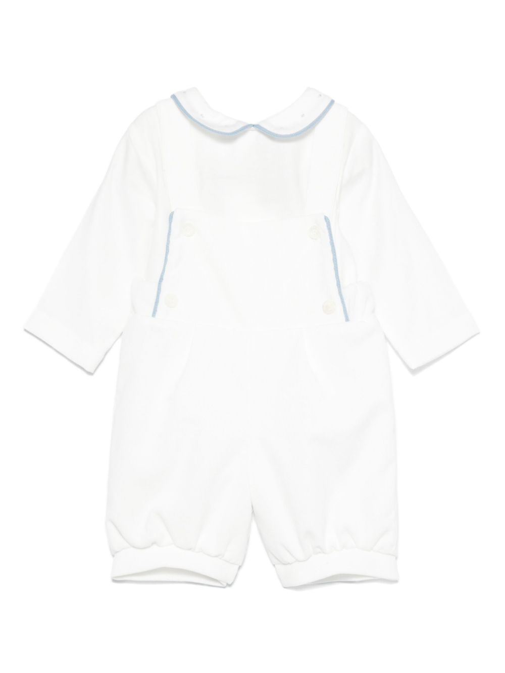 La Stupenderia corduroy dungarees set - White von La Stupenderia