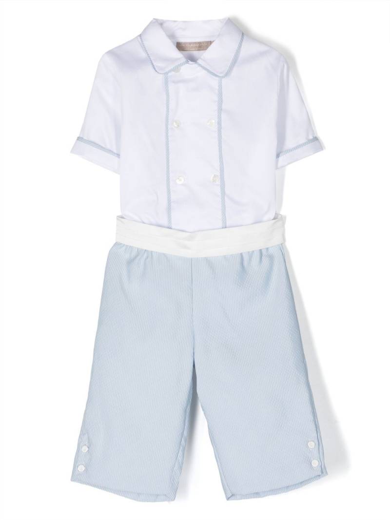 La Stupenderia cotton short set - White von La Stupenderia