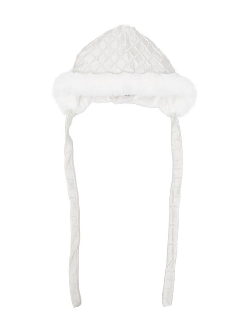 La Stupenderia crochet-knit self-tie bonnet - White von La Stupenderia