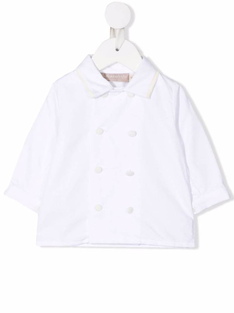 La Stupenderia double-breasted organic cotton shirt - White von La Stupenderia