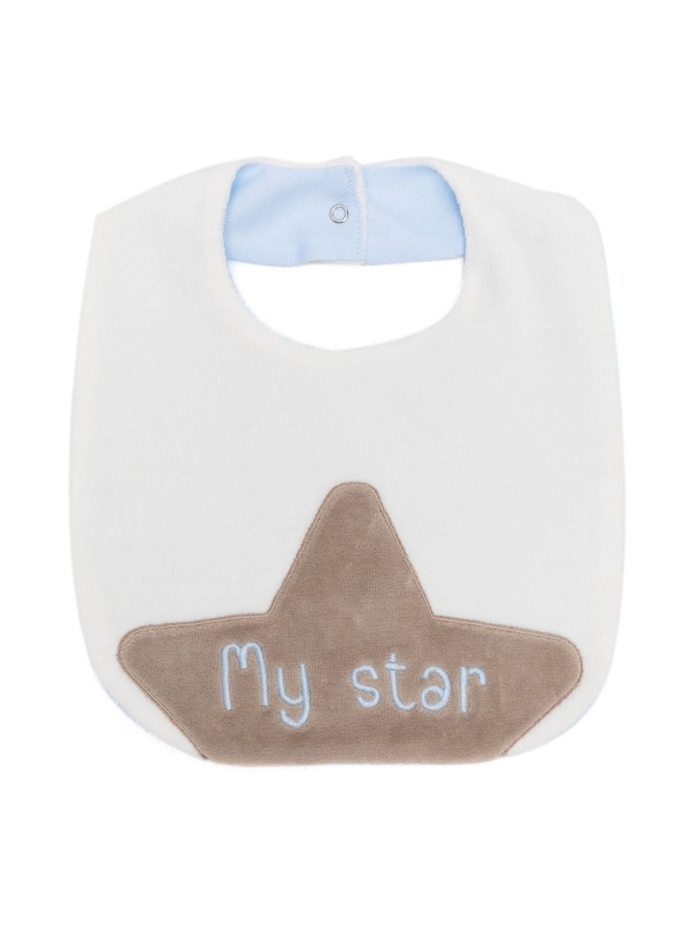 La Stupenderia embroidered-design cotton bib - Blue von La Stupenderia