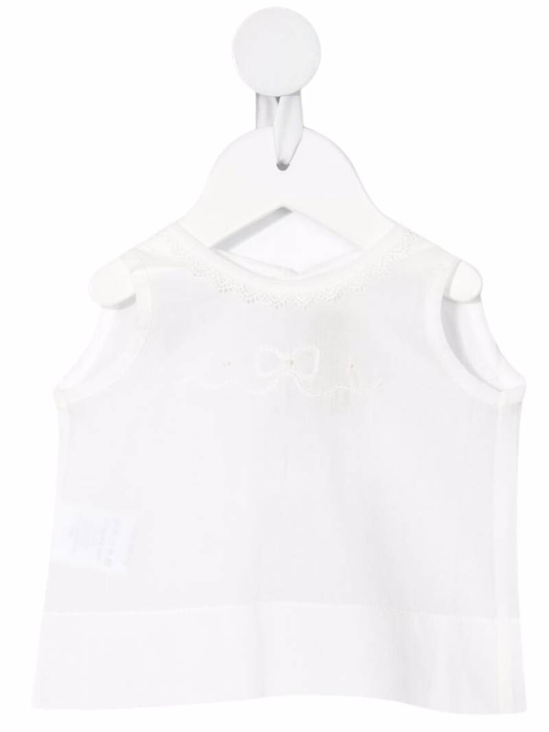 La Stupenderia embroidered sleeveless top - White von La Stupenderia