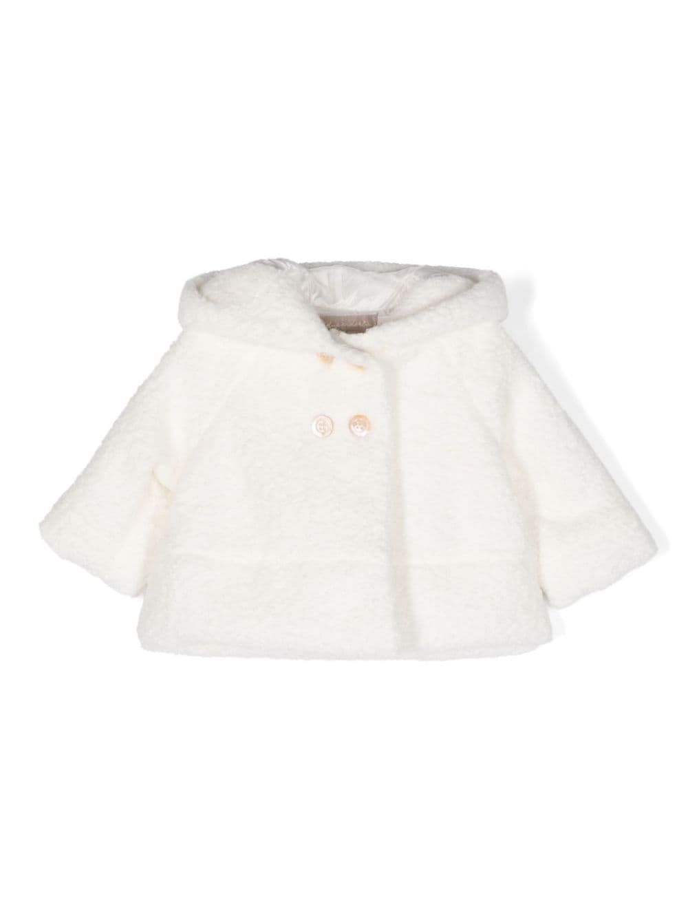 La Stupenderia faux-shearling hooded coat - White von La Stupenderia