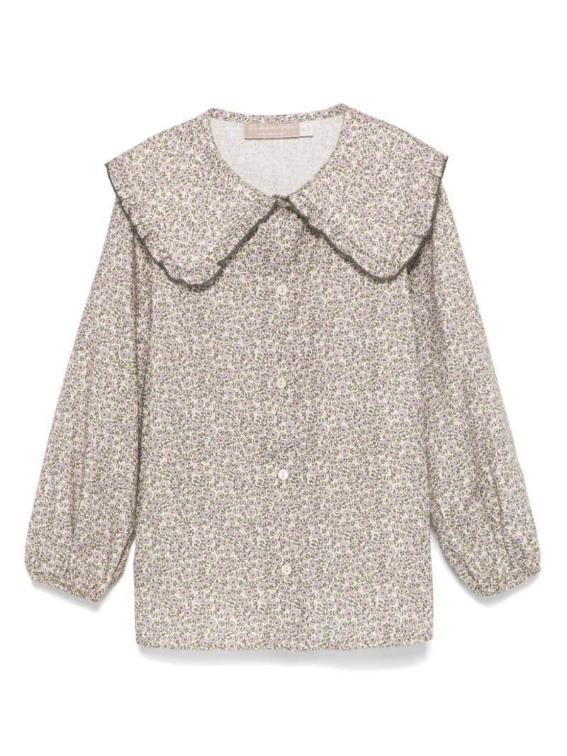 La Stupenderia floral blouse - Neutrals von La Stupenderia