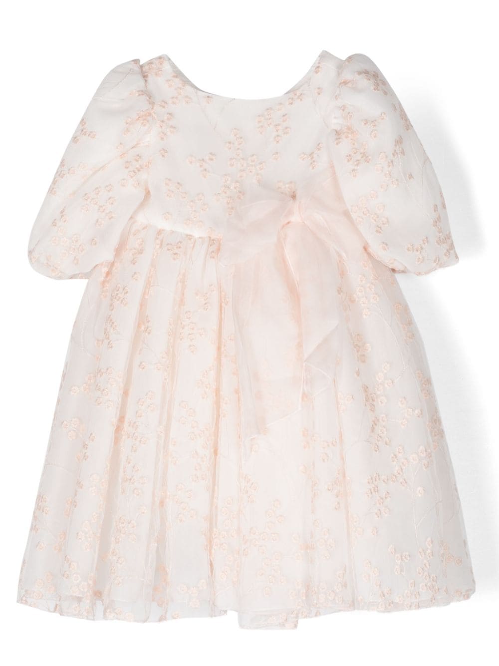 La Stupenderia floral-embroidered tulle dress - White von La Stupenderia