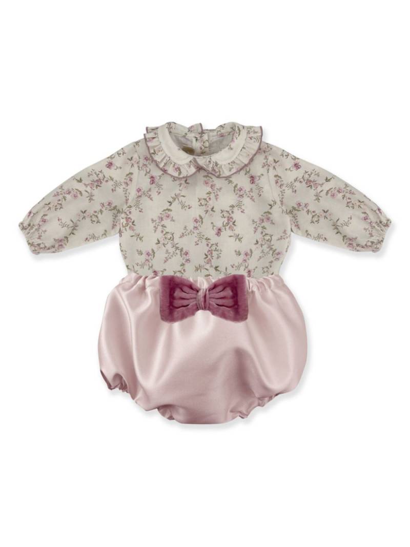 La Stupenderia floral print bow detailing set - Pink von La Stupenderia