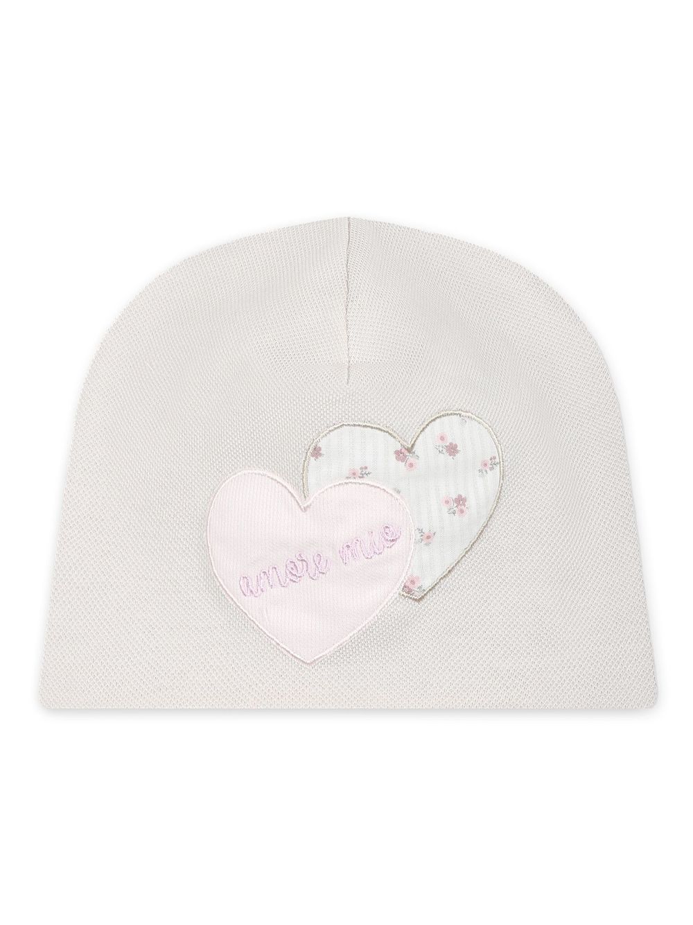 La Stupenderia heart-patch cotton beanie - Neutrals von La Stupenderia