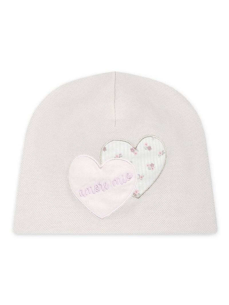 La Stupenderia heart-patch cotton beanie - Neutrals von La Stupenderia