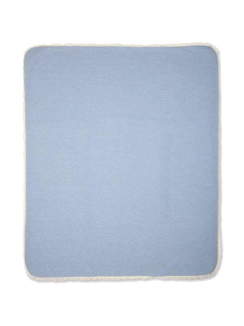 La Stupenderia lace-trim blanket - Blue von La Stupenderia