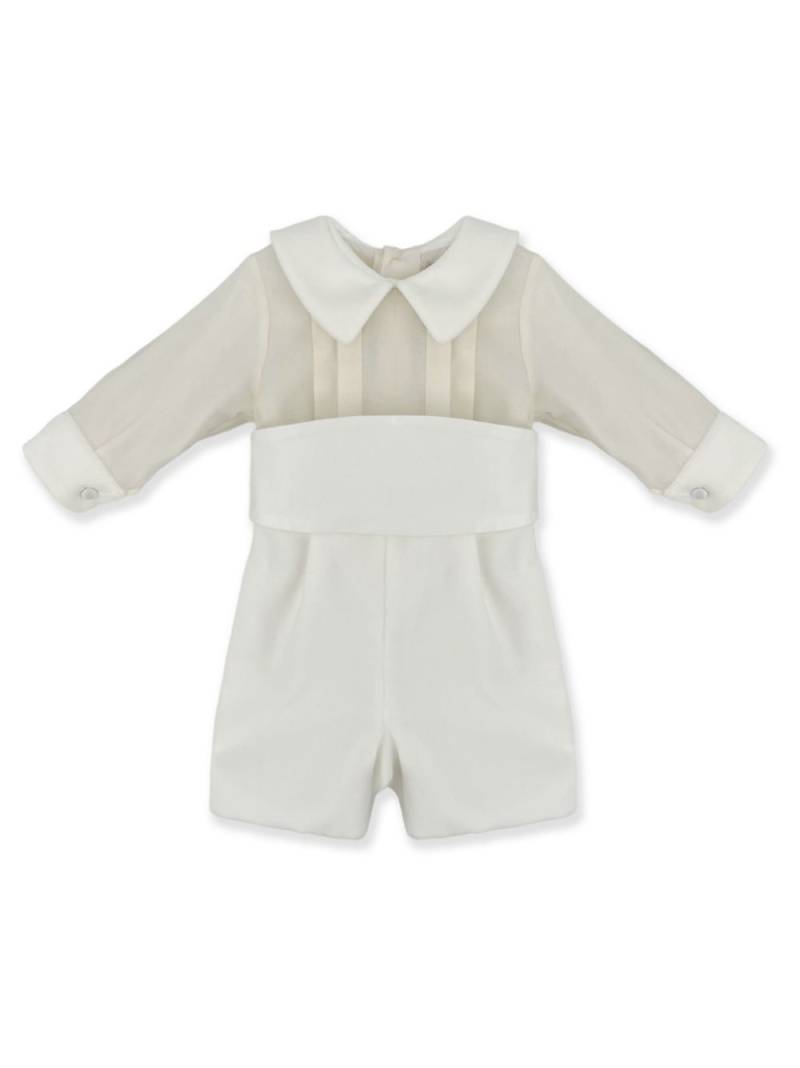 La Stupenderia long-sleeve cotton romper - Neutrals von La Stupenderia