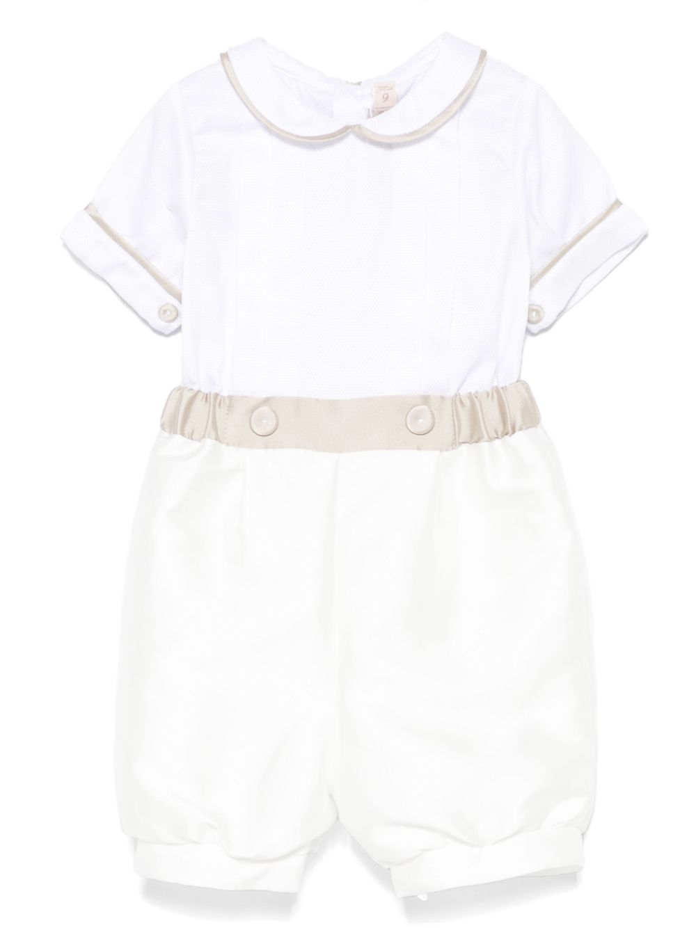 La Stupenderia monogram-jacquard romper - White von La Stupenderia