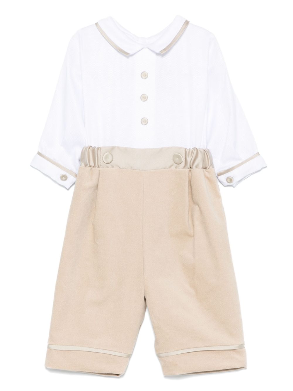 La Stupenderia panelled romper - Neutrals von La Stupenderia