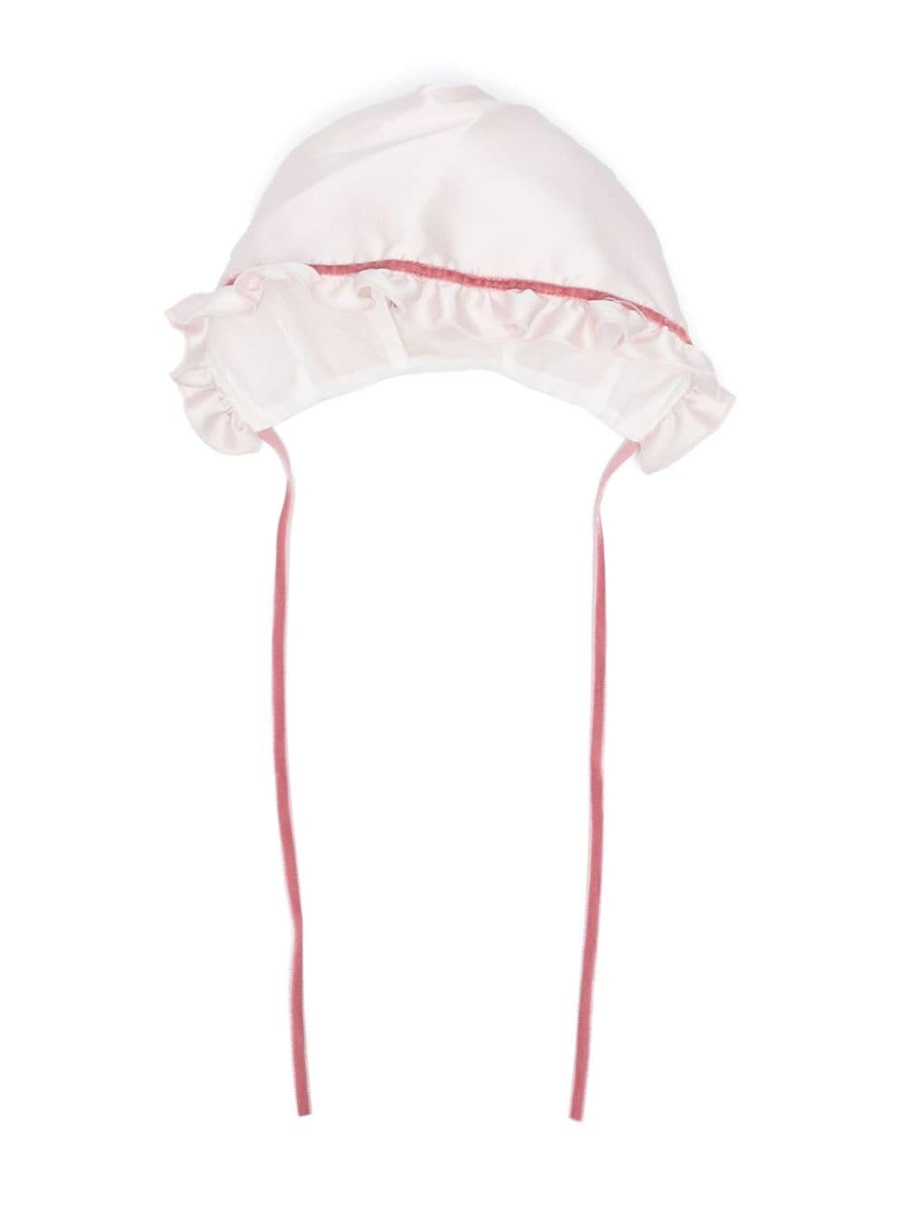 La Stupenderia ruffled drawstring bonnet - Pink von La Stupenderia