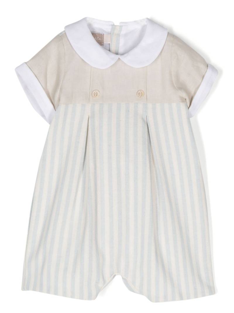 La Stupenderia short-sleeves striped romper - Neutrals von La Stupenderia