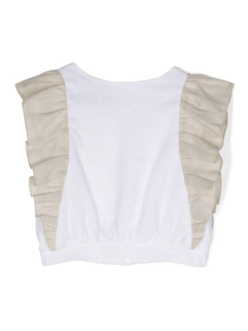 La Stupenderia slub-texture linen top - Neutrals von La Stupenderia