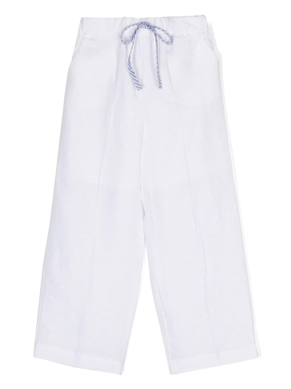 La Stupenderia slub-texture linen trousers - White von La Stupenderia