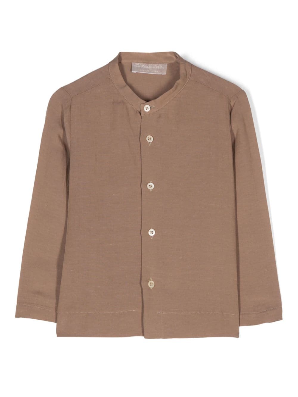 La Stupenderia slub-texture shirt - Brown von La Stupenderia