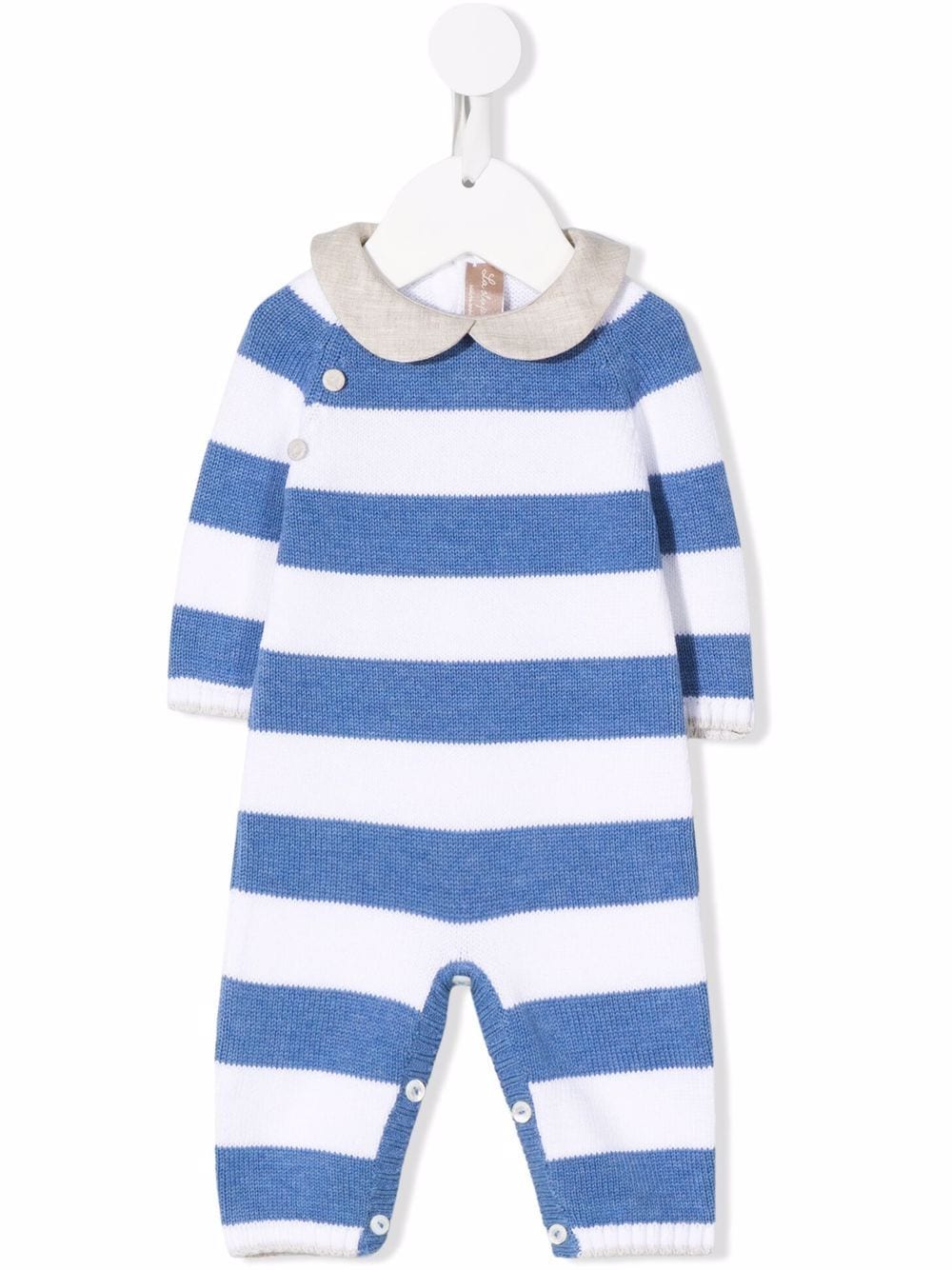 La Stupenderia striped cotton romper - Blue von La Stupenderia