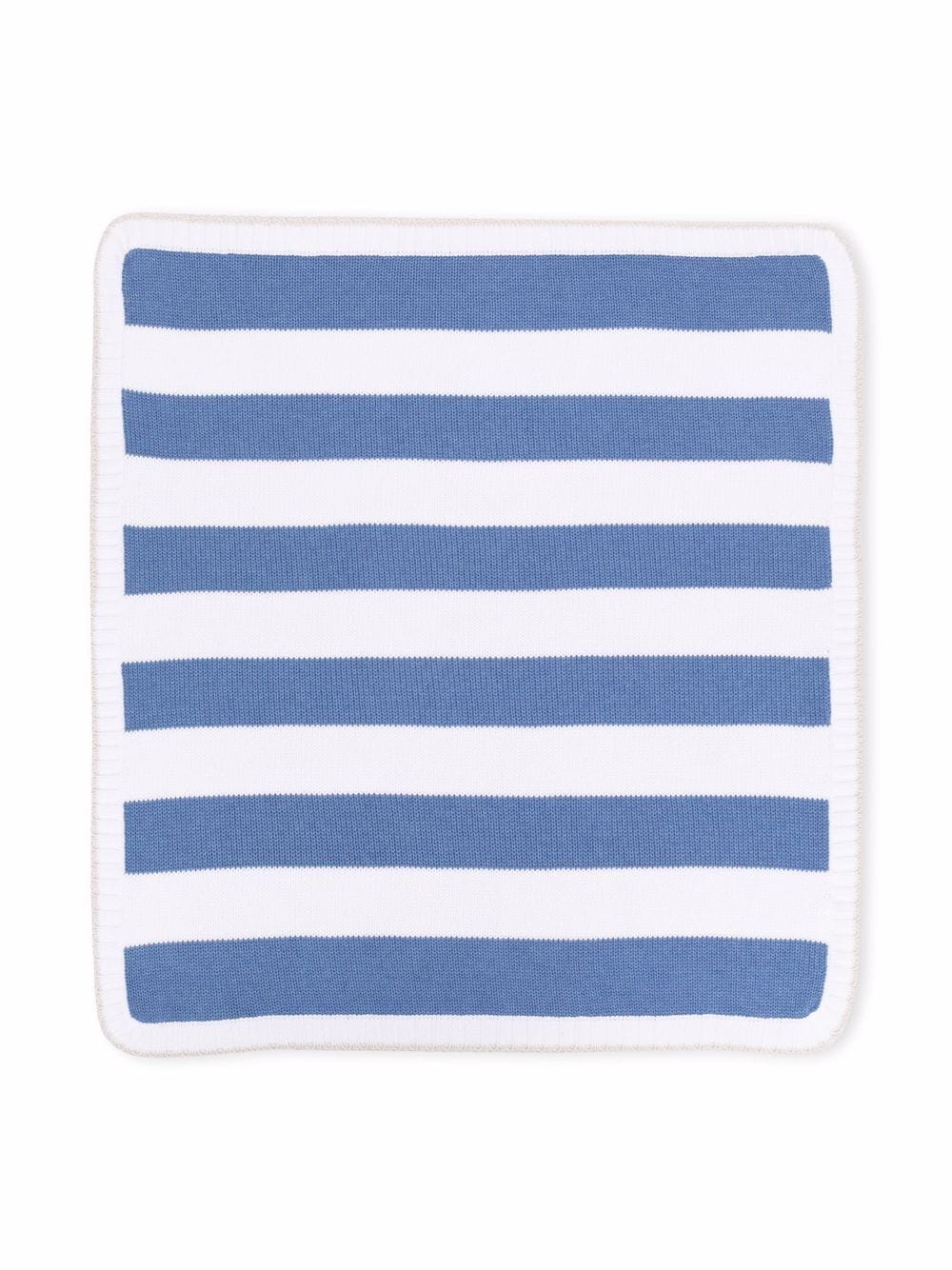 La Stupenderia striped organic cotton blanket - Blue von La Stupenderia