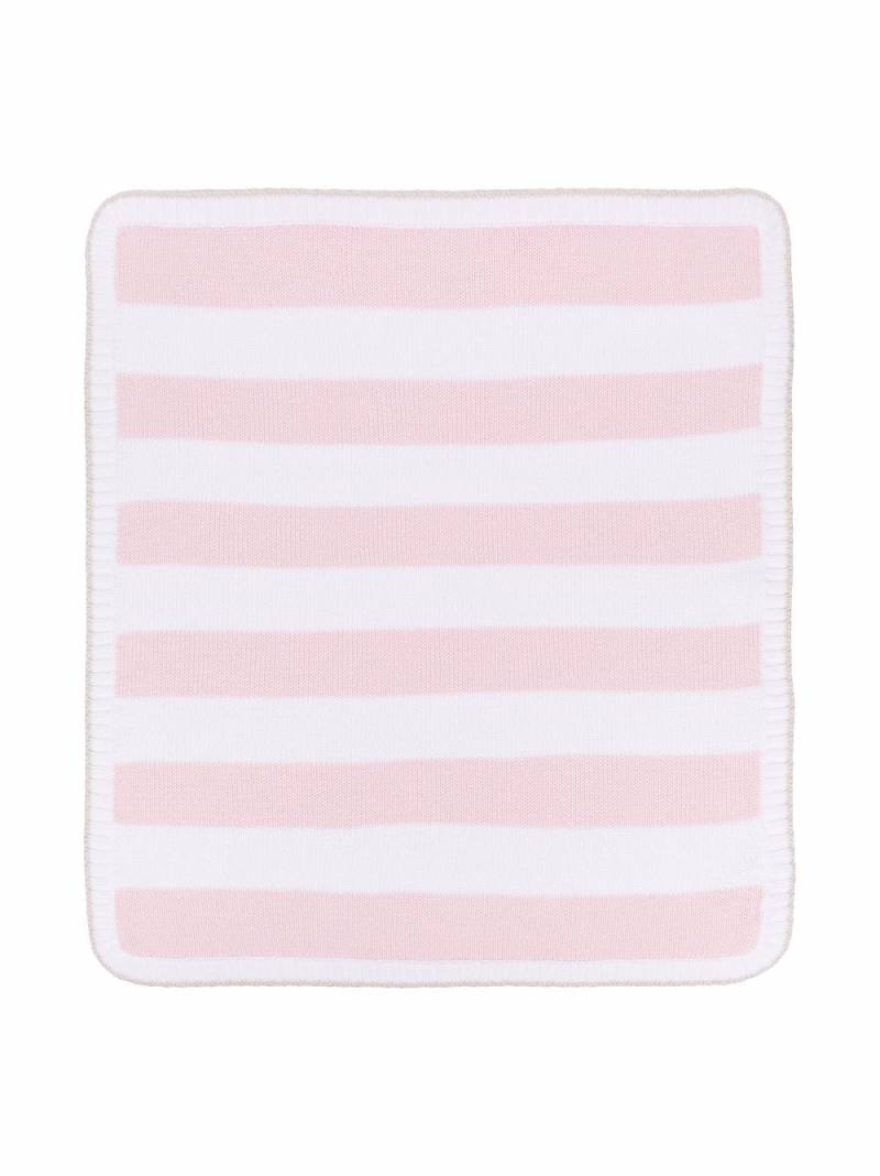 La Stupenderia striped organic cotton blanket - Pink von La Stupenderia