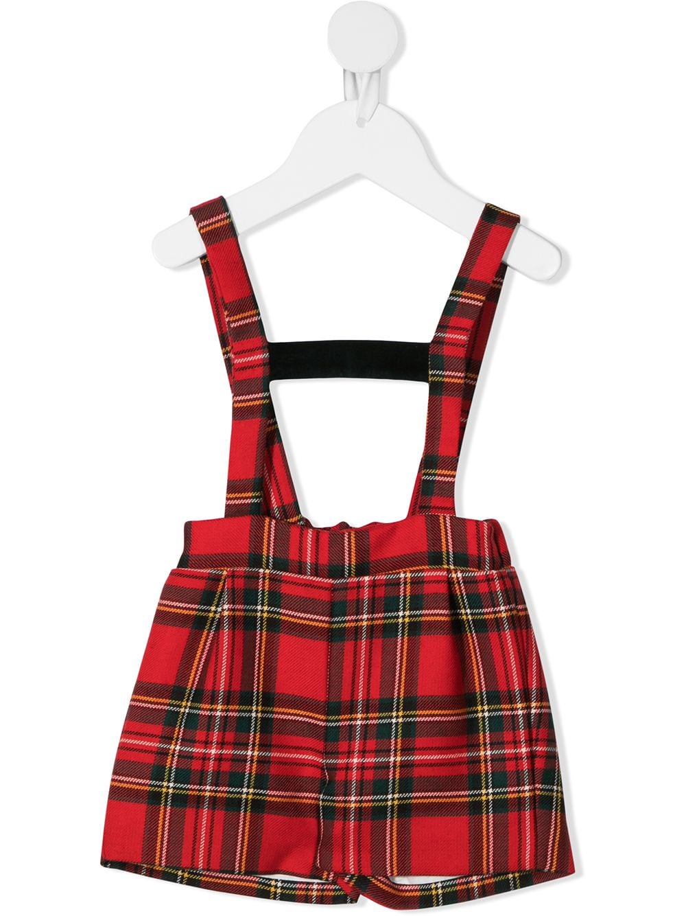 La Stupenderia tartan-print dungarees - Red von La Stupenderia