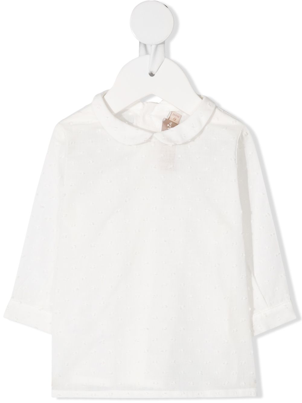 La Stupenderia textured spot blouse - White von La Stupenderia