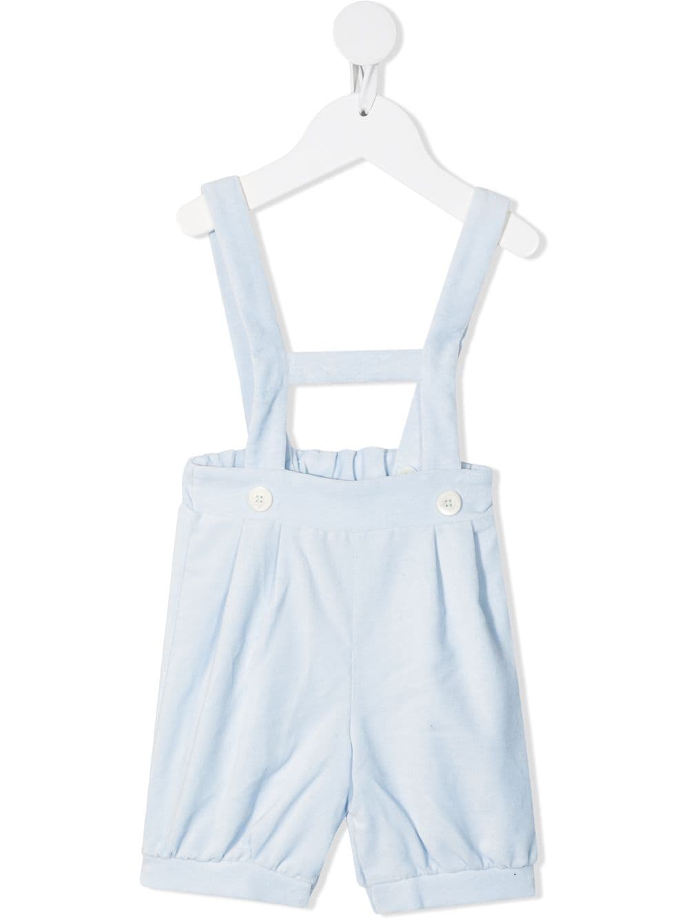 La Stupenderia velvet-effect cotton dungarees - Blue von La Stupenderia