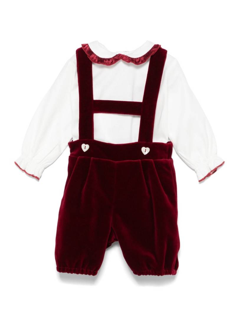 La Stupenderia velvet shorties set - White von La Stupenderia